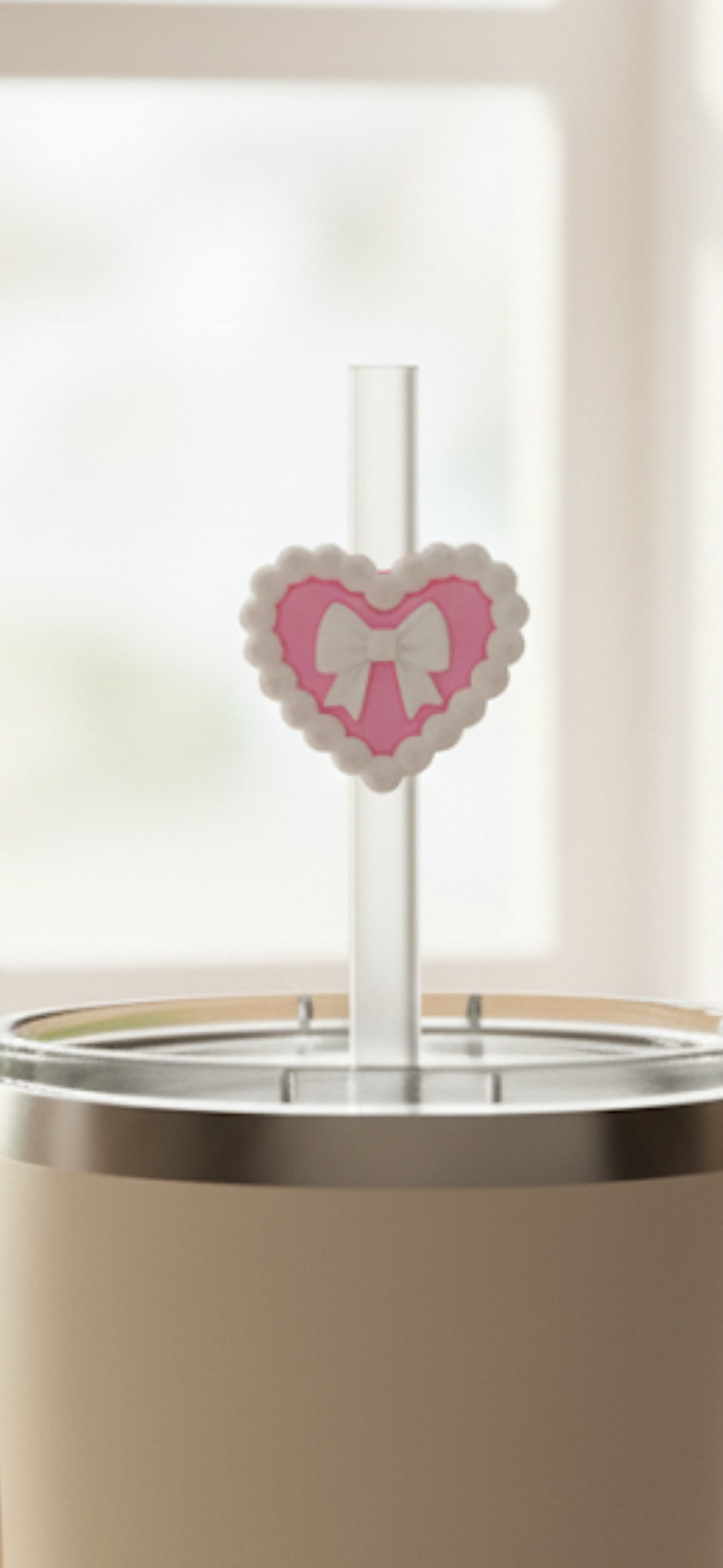 Straw Topper Valentine's Cake