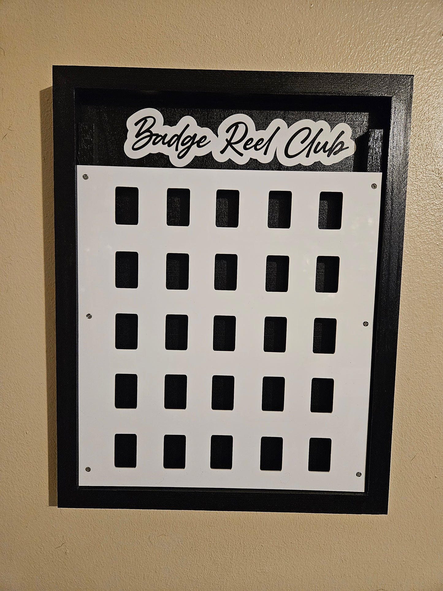 Badge Reel Storage Board Wall Mount