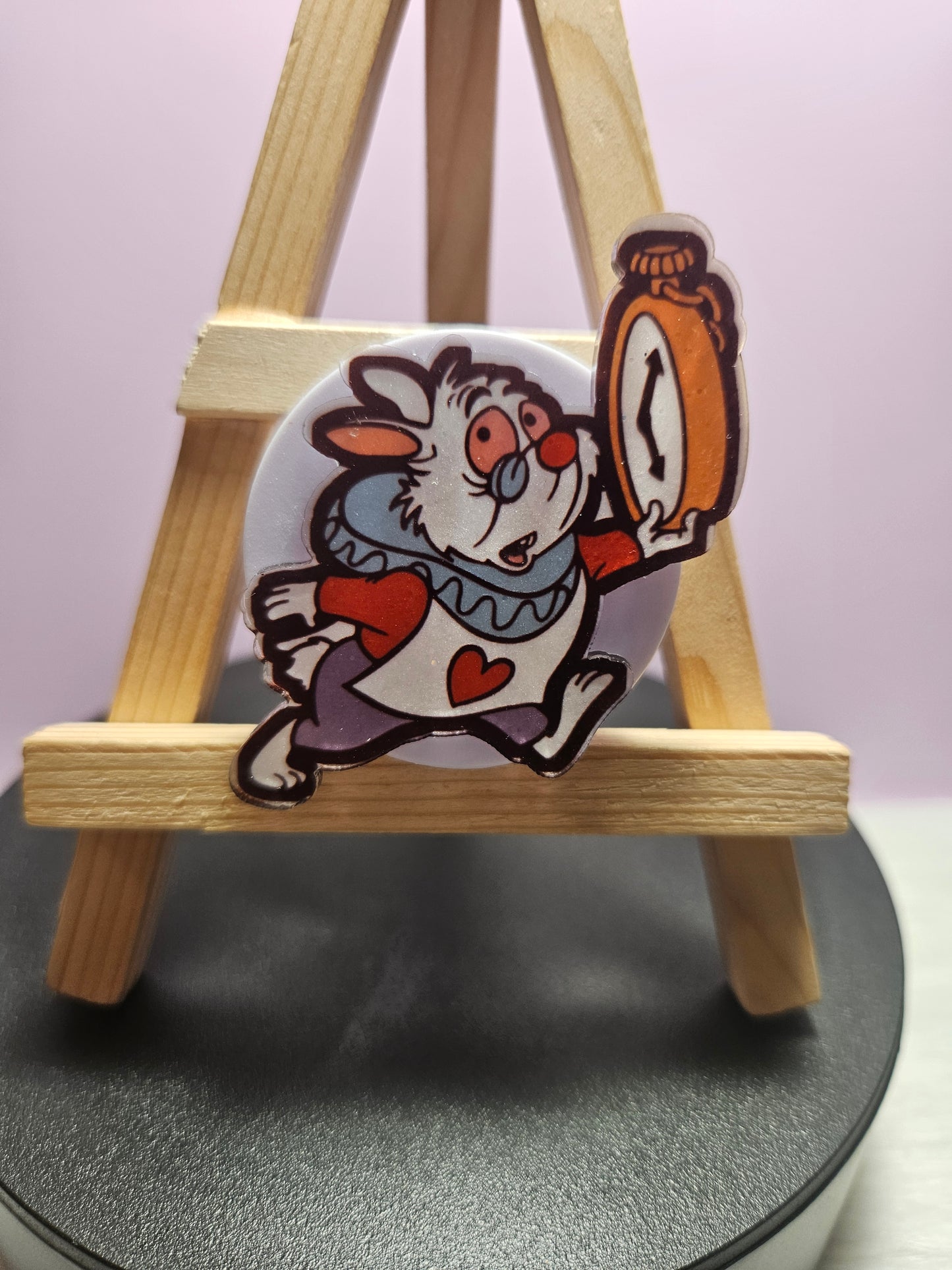 Phone Grip-White Rabbit Mad Hatter